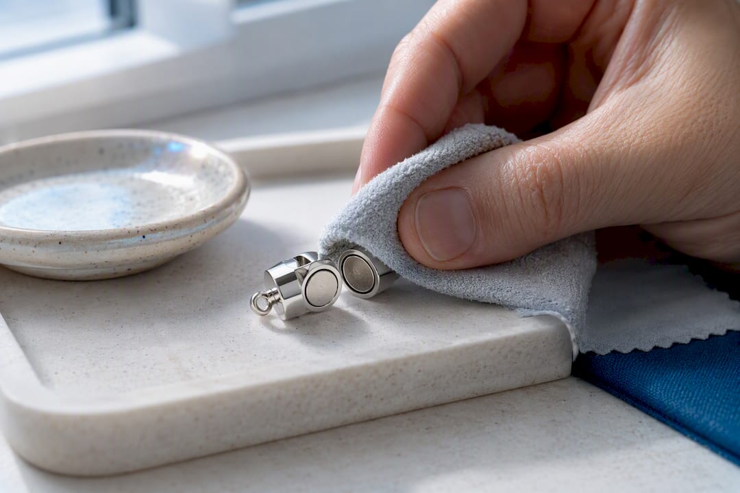 Soft cloth cleaning magnetic clasp faces