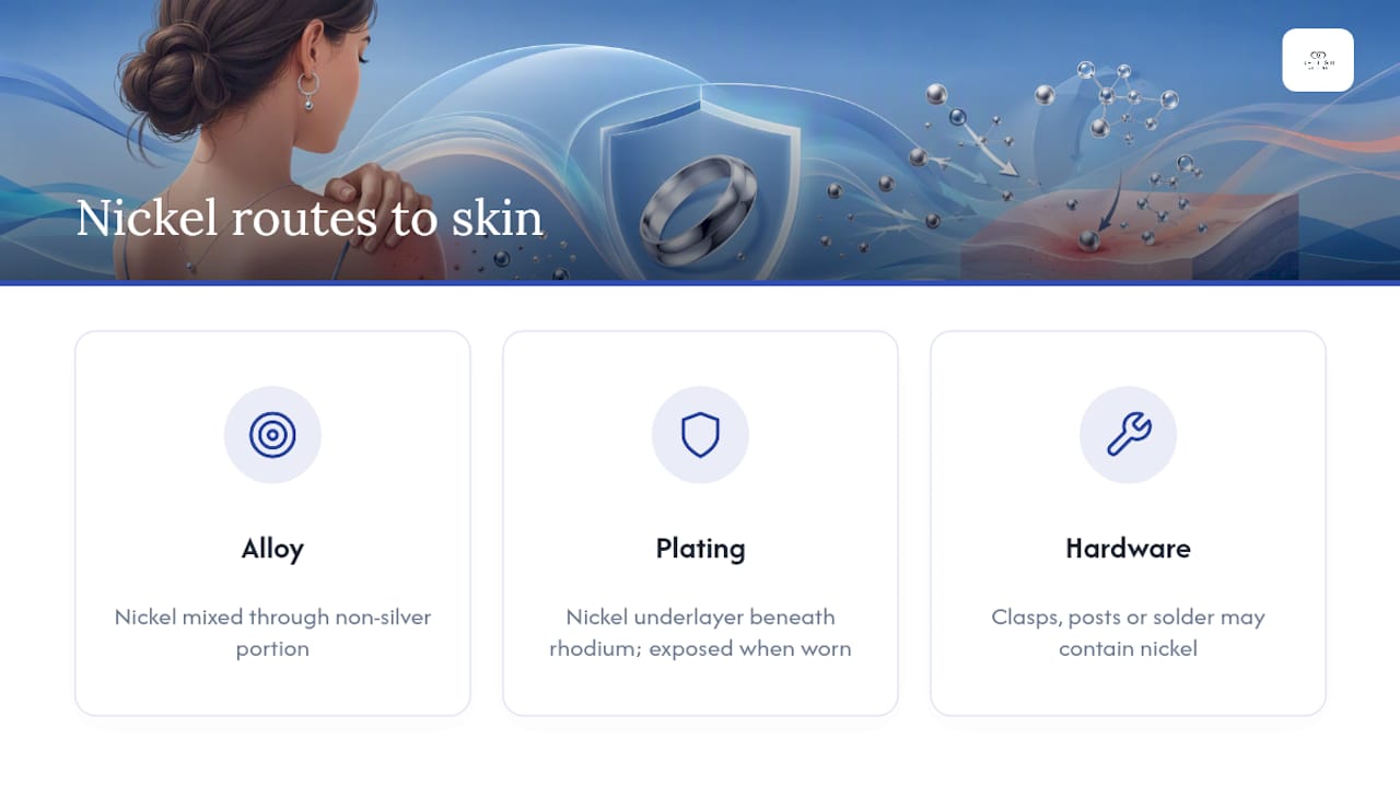 Three routes nickel reaches skin