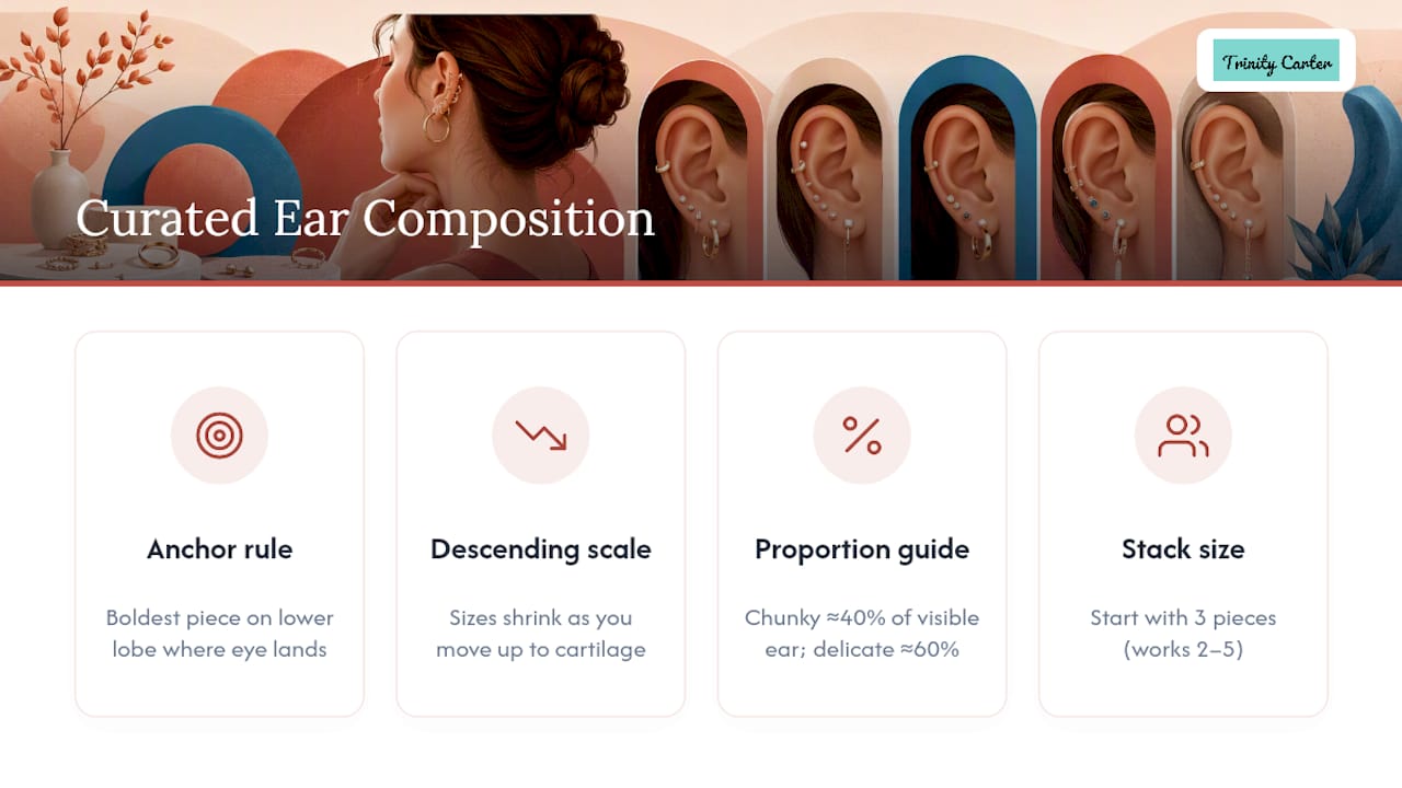 Ear stack anchor scale and proportion rules