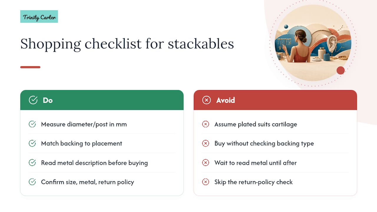 Where to Shop for Stackable Earrings — overview diagram