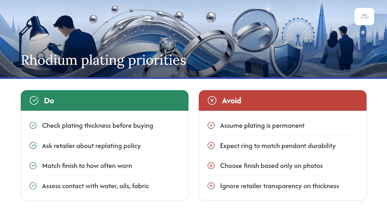 Is rhodium plating worth the upkeep? — overview diagram