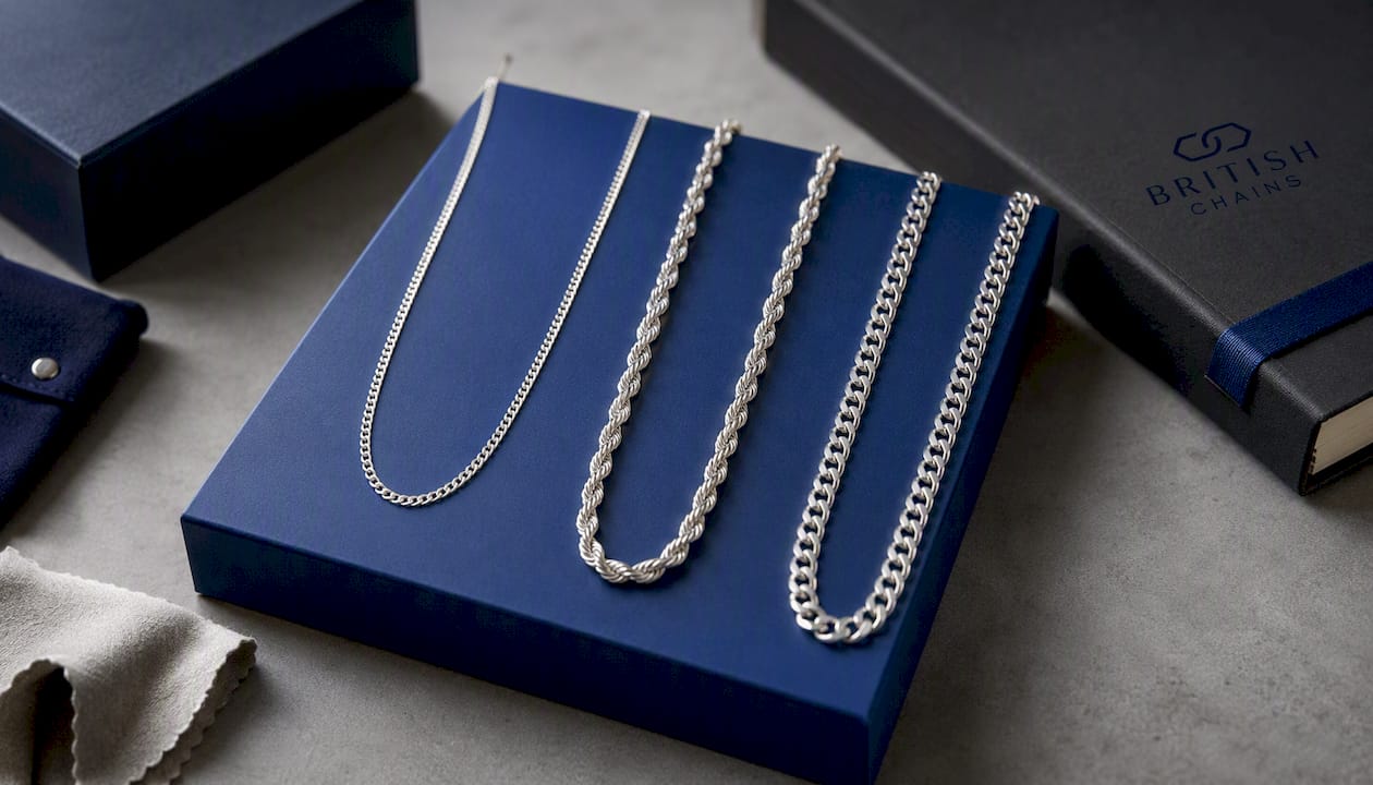 2mm Sterling Silver 925 Curb Chain Necklace – Mens Womens Unisex | Polished Diamond Cut 8 Lengths