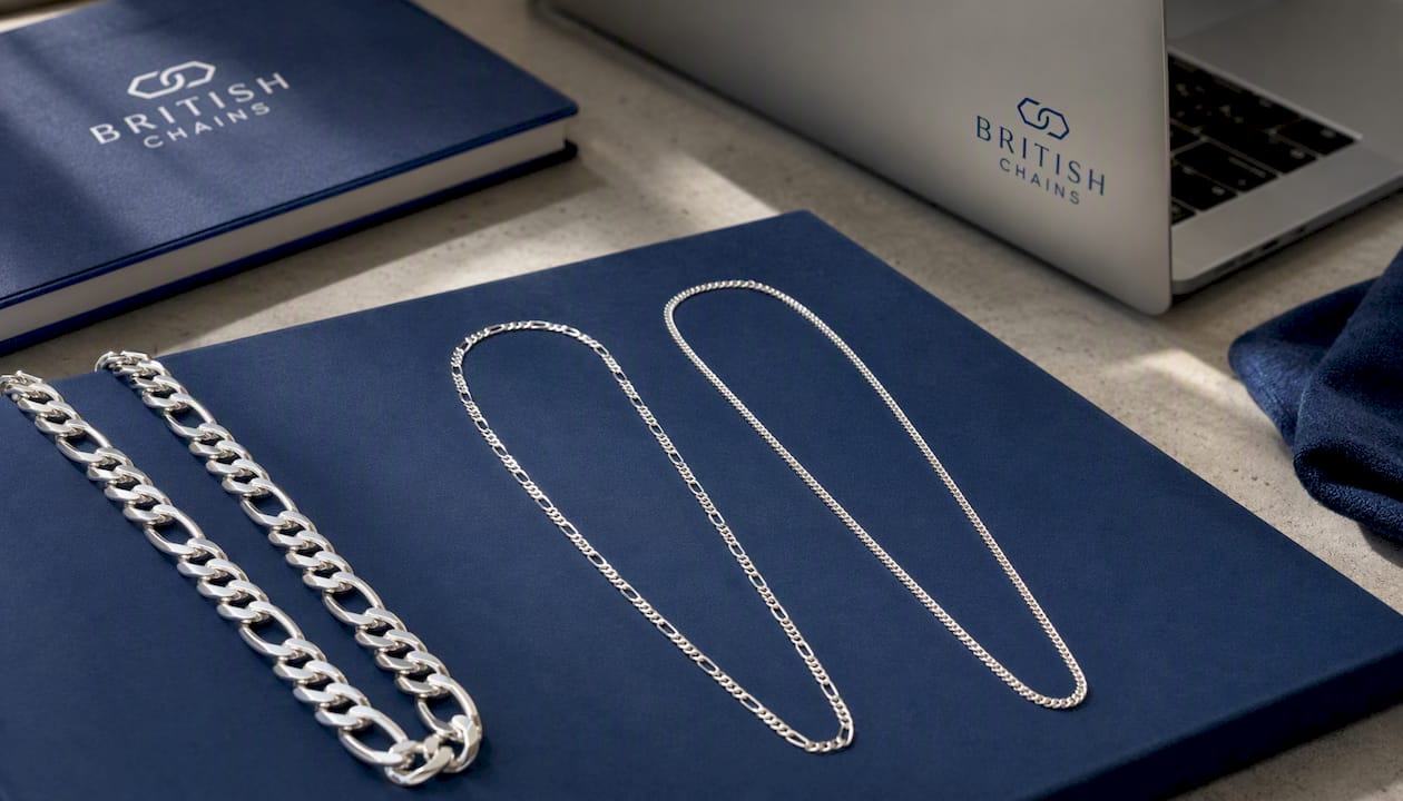 8mm Sterling Silver 925 Thick Figaro Chain Necklace | Polished Diamond Cut