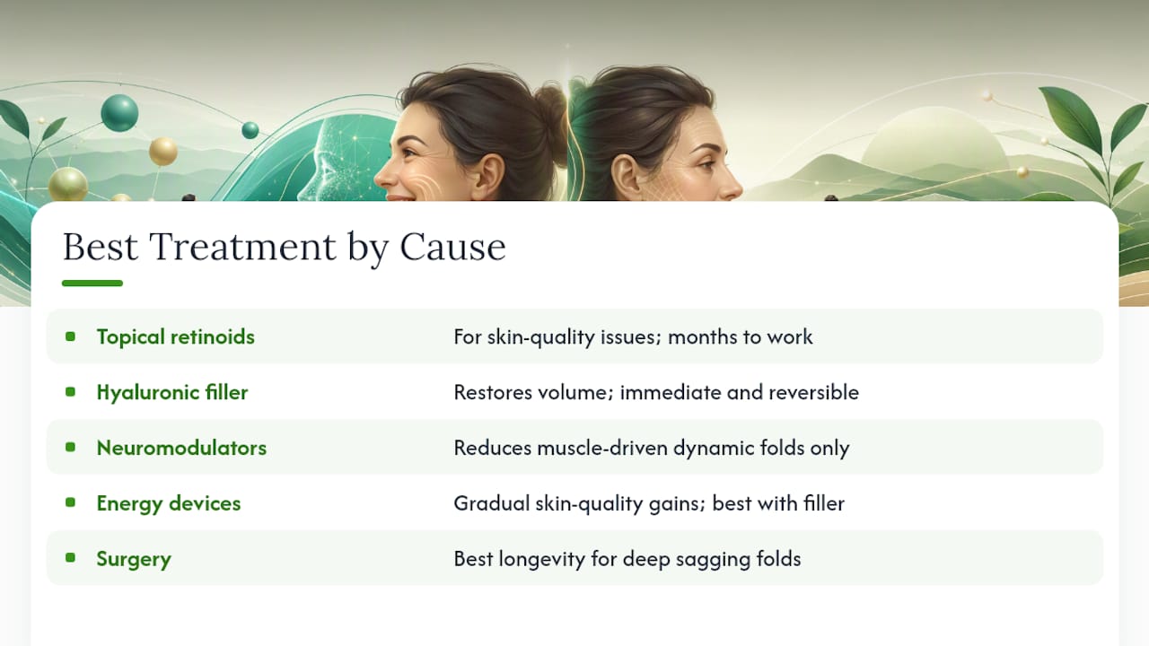 Which Smile Line Treatment Actually Works Best? — overview diagram