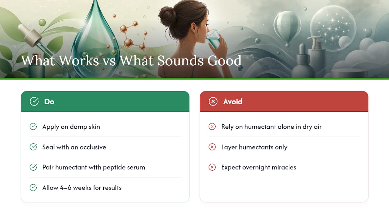 What Actually Works vs. What Sounds Good on Skincare Aisles — overview diagram