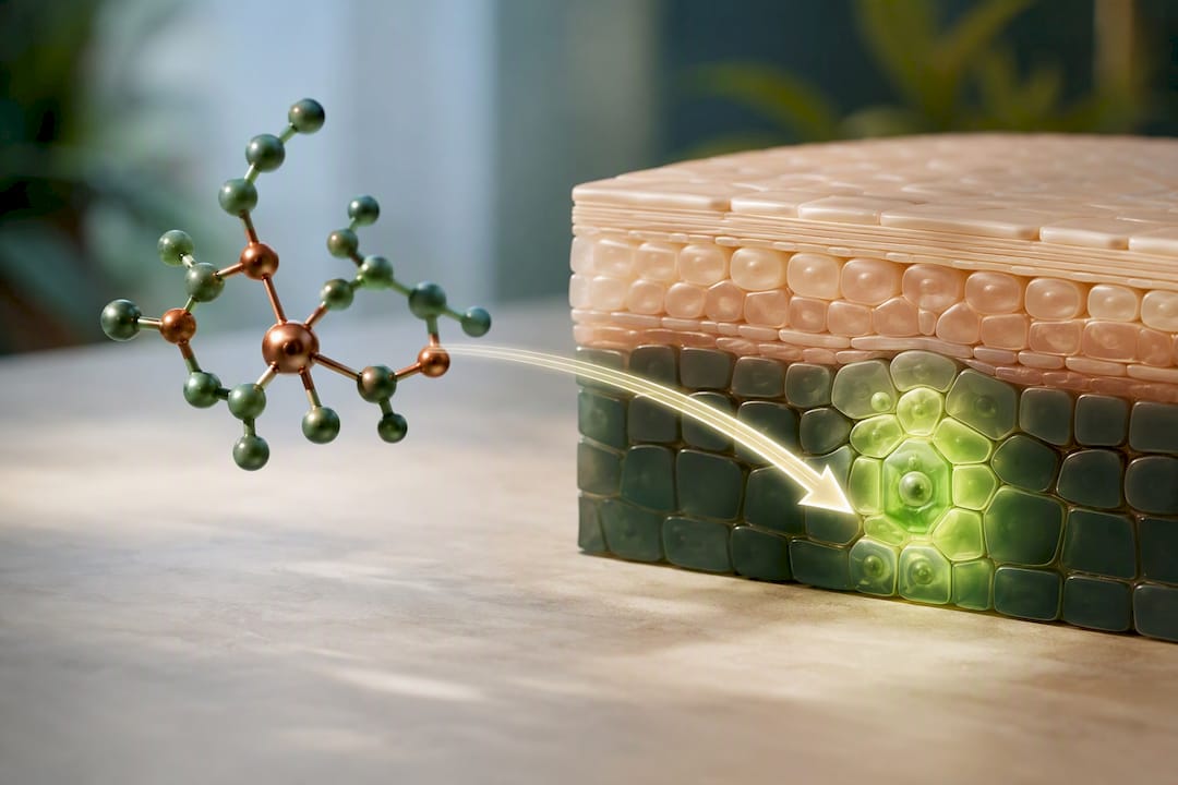 Copper peptide signaling skin repair cells