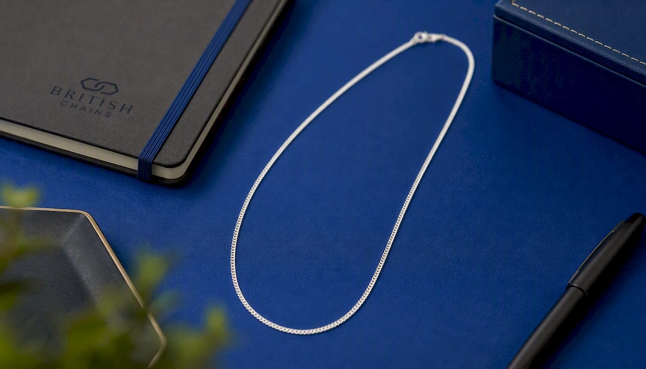 2mm Sterling Silver 925 Curb Chain Necklace – Mens Womens Unisex | Polished Diamond Cut 8 Lengths