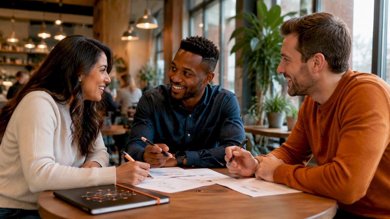 Diverse group in cybersecurity training workshop
