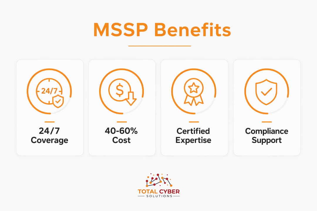 Infographic showing MSSP key benefits