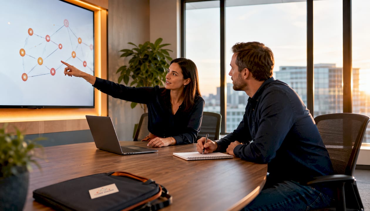 Two people discussing Security+ study plans