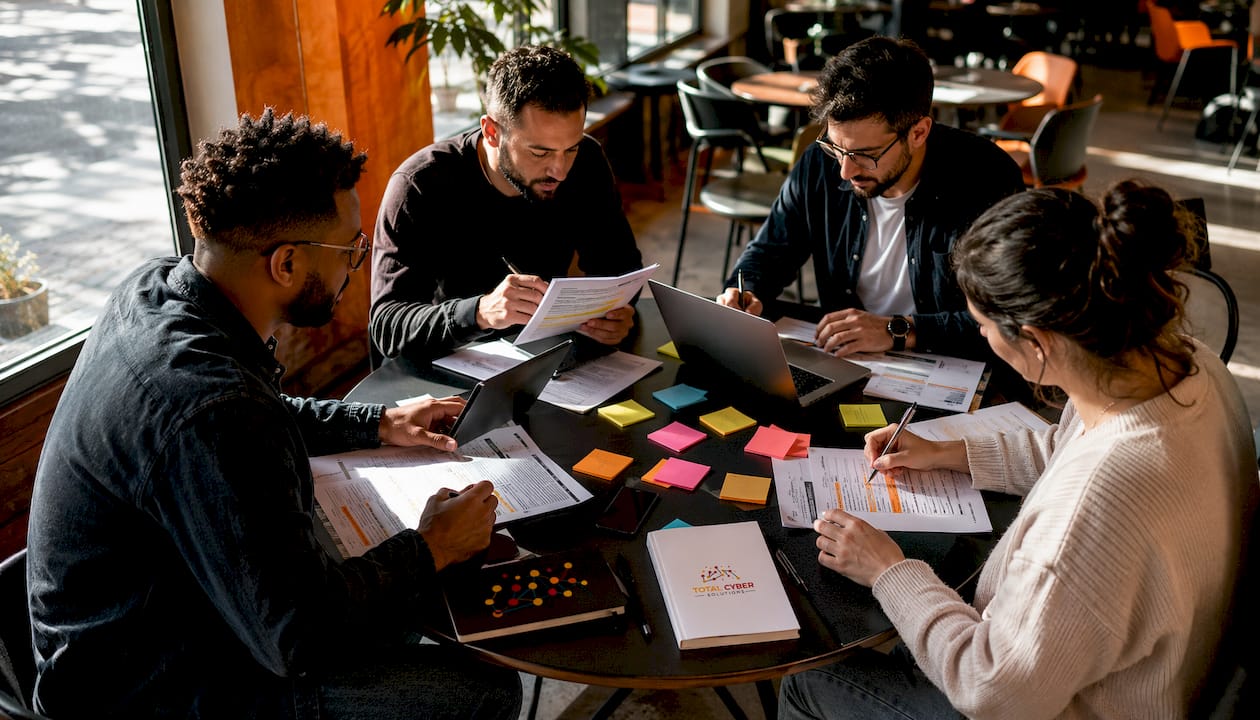 IT security team collaborating on incident response