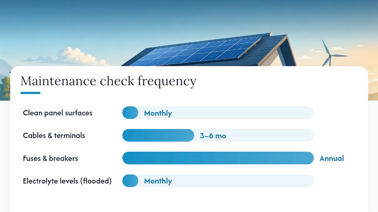 Best practices and troubleshooting for solar battery systems — overview diagram