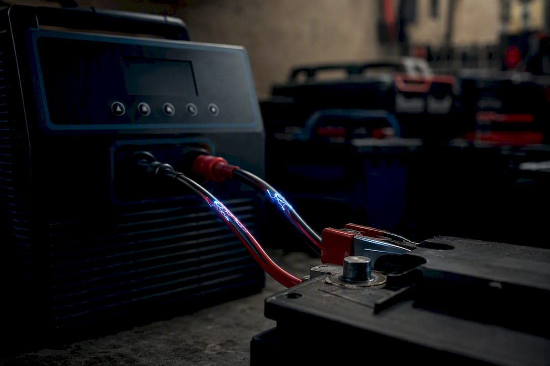 Charger cable pulses connected to AGM battery terminal