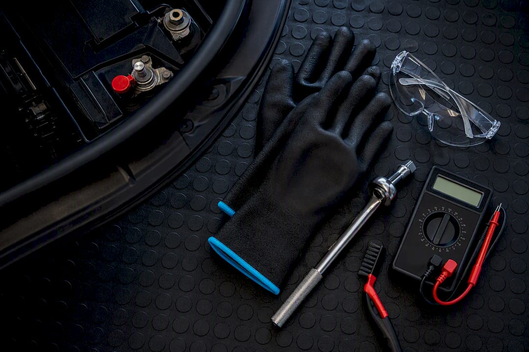 Safety gear and tools for battery replacement
