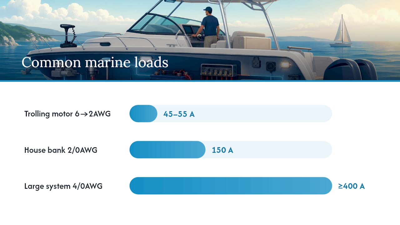 Marine cable sizing calculation workflow
