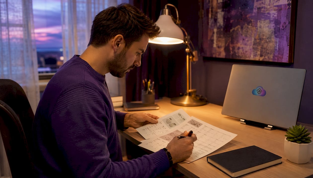 Analyst working on jewelry product data model