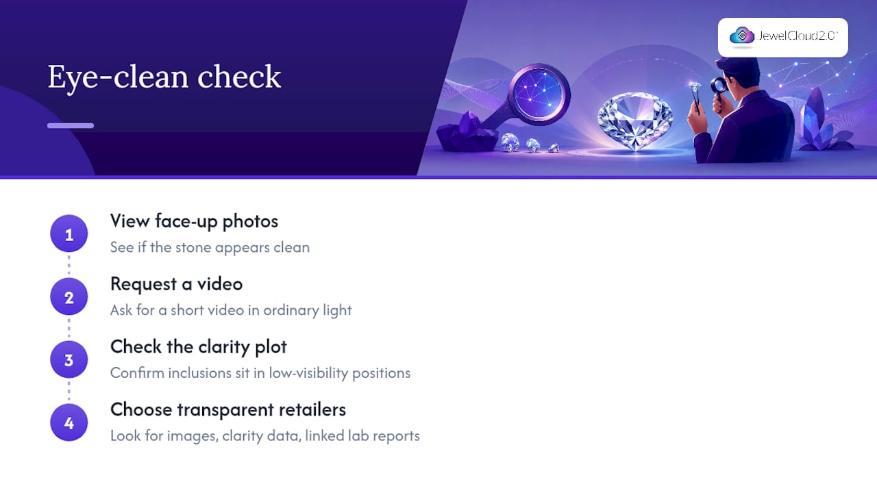 An informed buyer's perspective on the eye-clean check — overview diagram