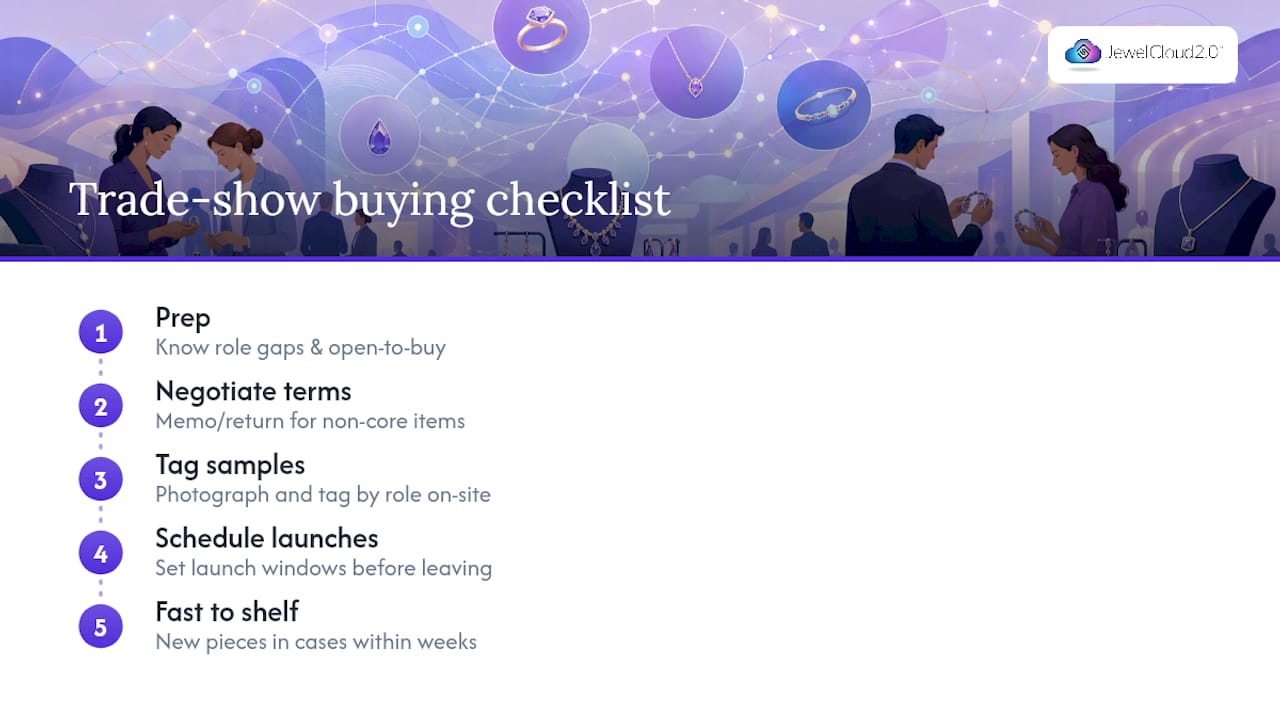 Buying Smarter at Trade Shows and Markets — overview diagram