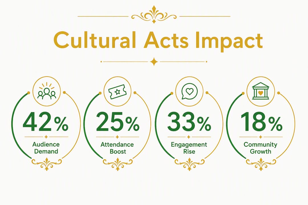 Infographic showing benefits of cultural acts in events
