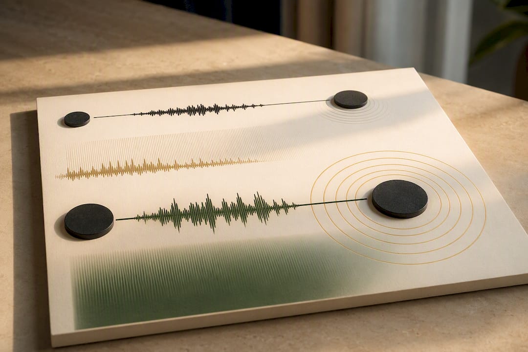 Illustration comparing thin and full sound resonance