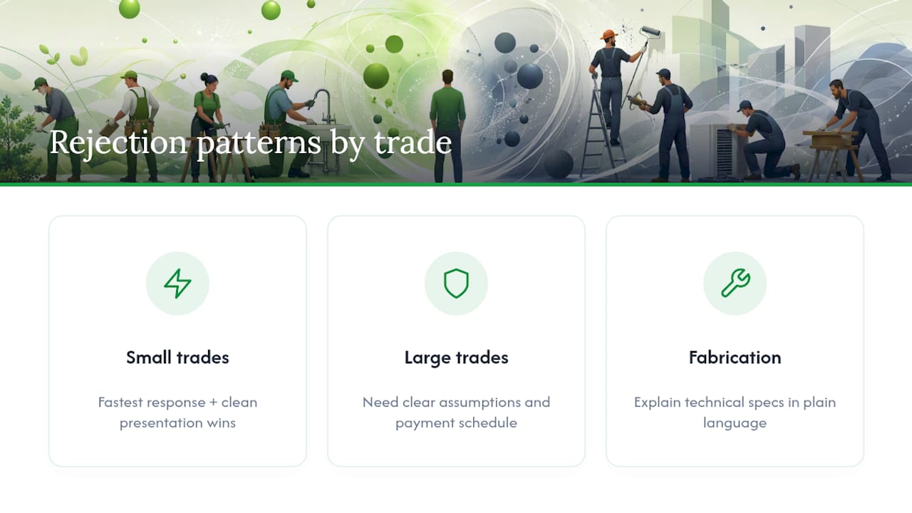 Diagram of quote rejection patterns by trade