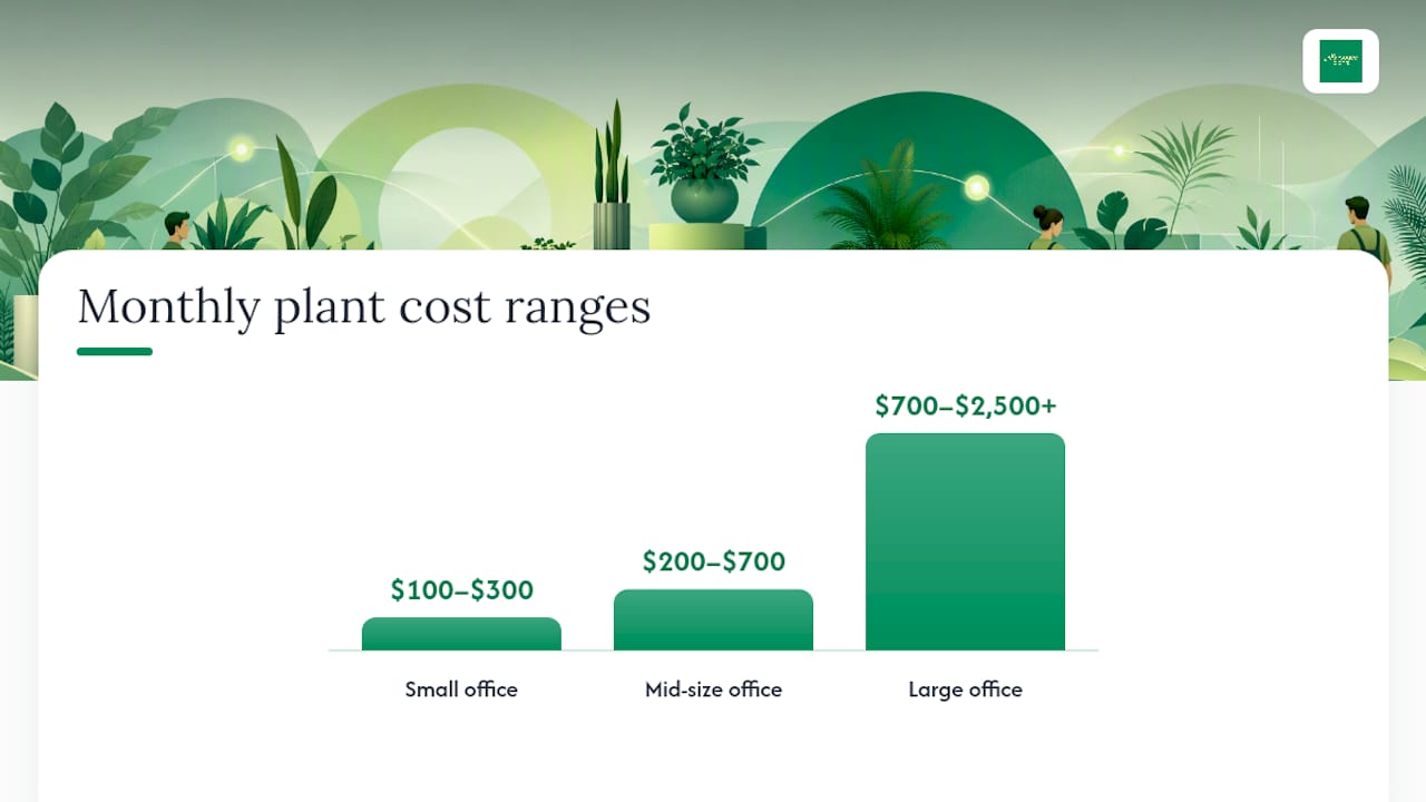 What Are the Typical Monthly Cost Ranges for Office Plants? — overview diagram