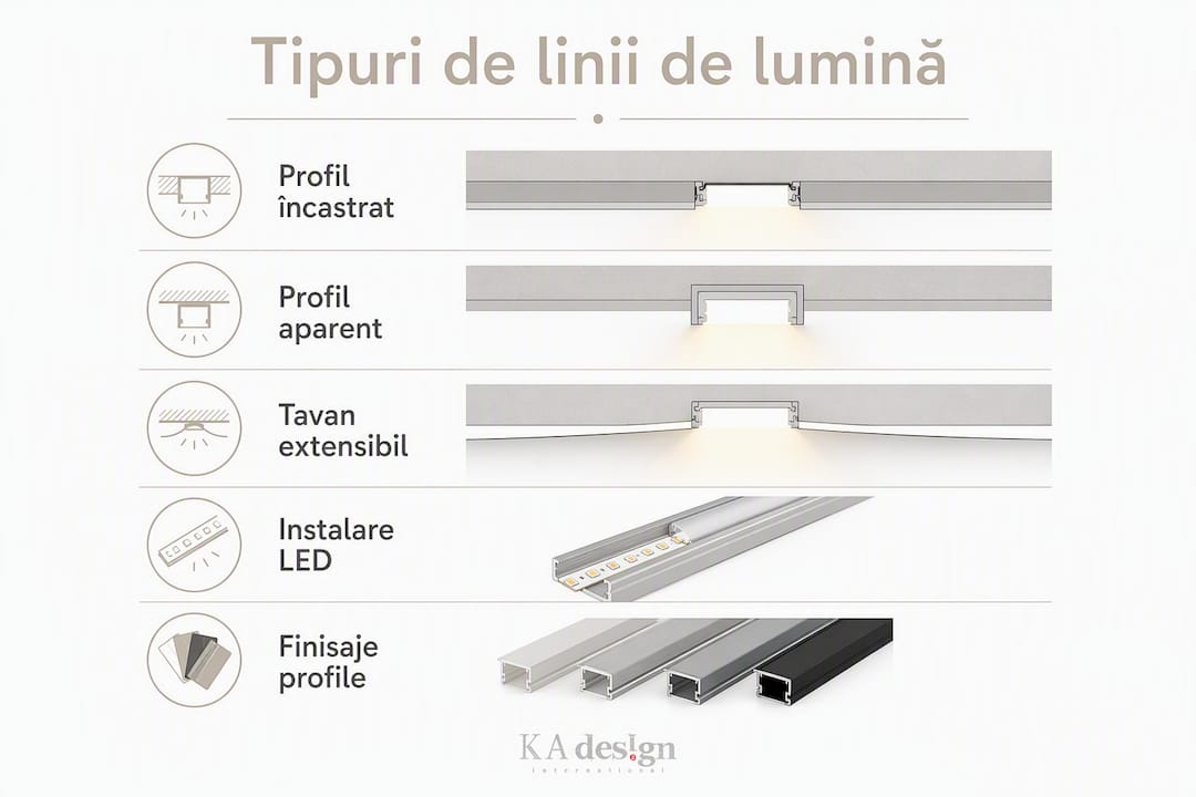 Infografic: cele mai populare tipuri de benzi de lumină pentru tavan