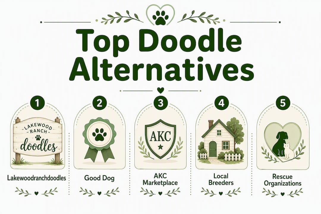 Infographic showing best alternatives to Elmtreedoodles