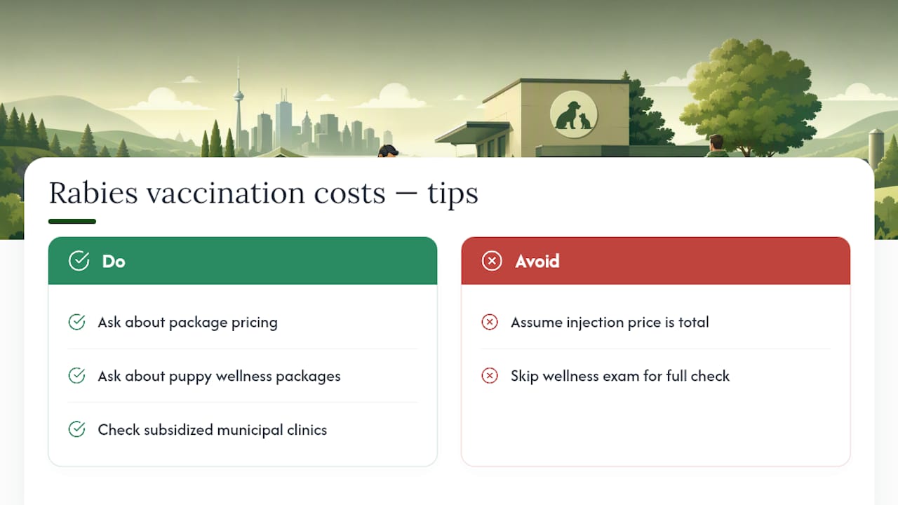 Diagram illustrating rabies vaccination cost components
