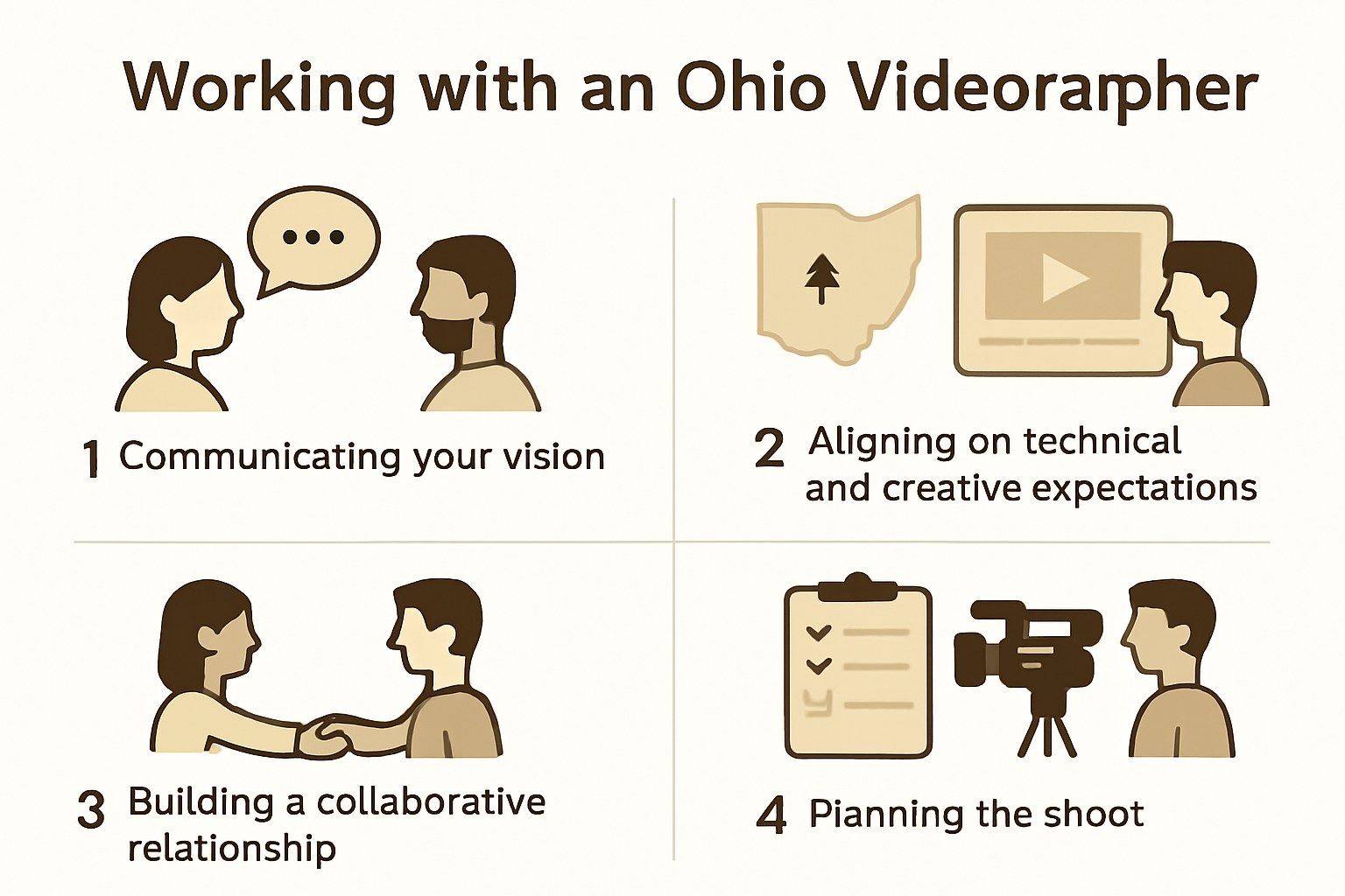 Infographic of engagement video planning process