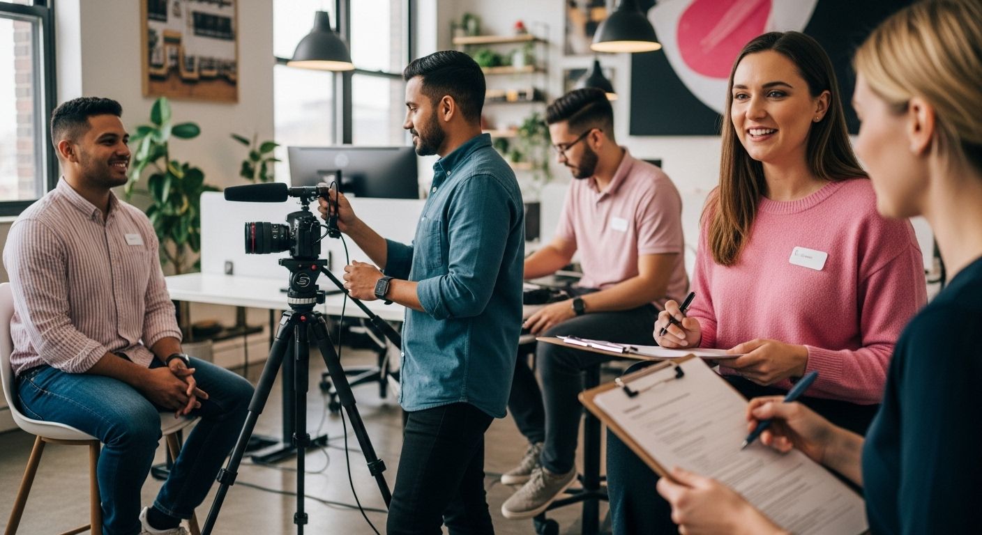 employee testimonial video, interview, production