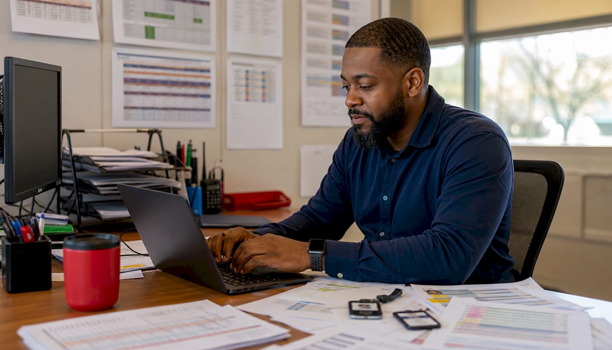 IT technician integrating workforce data system