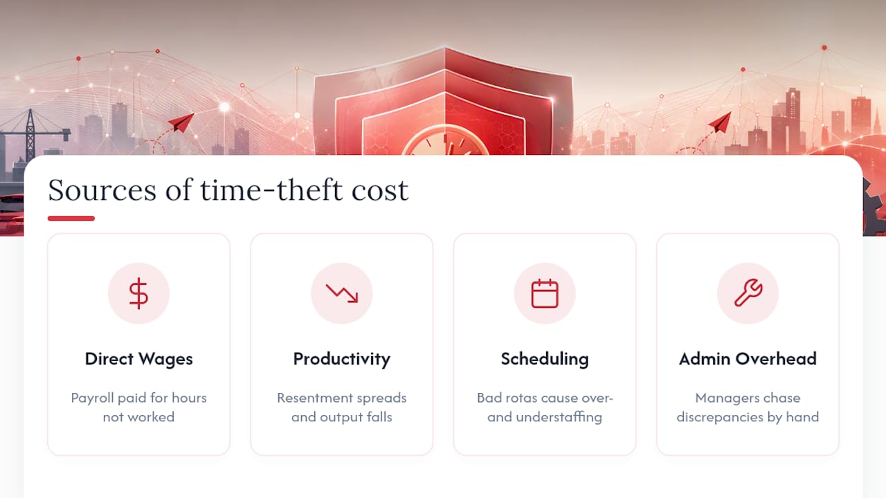 How much does time theft actually cost a business? — overview diagram