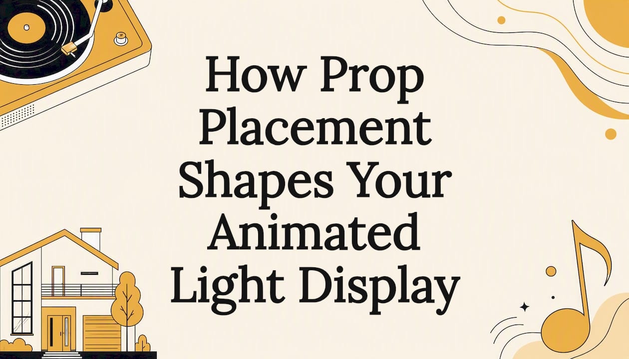 Decorative title card for animated light display article
