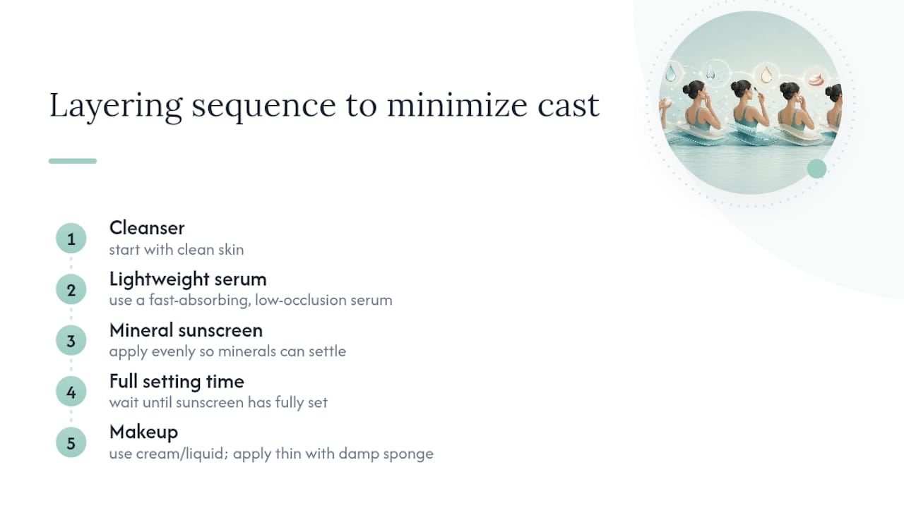 Recommended skincare and makeup layering order