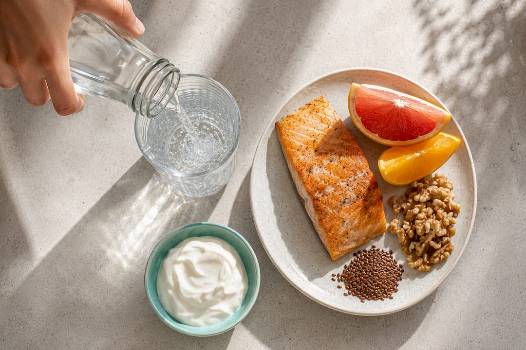 Hydrating foods supporting hair recovery