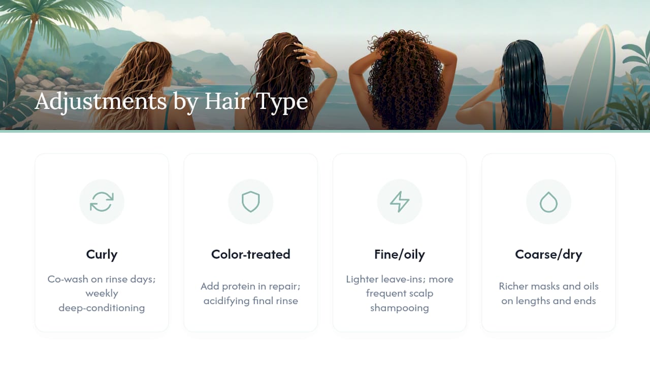 Hair type specific care adjustments