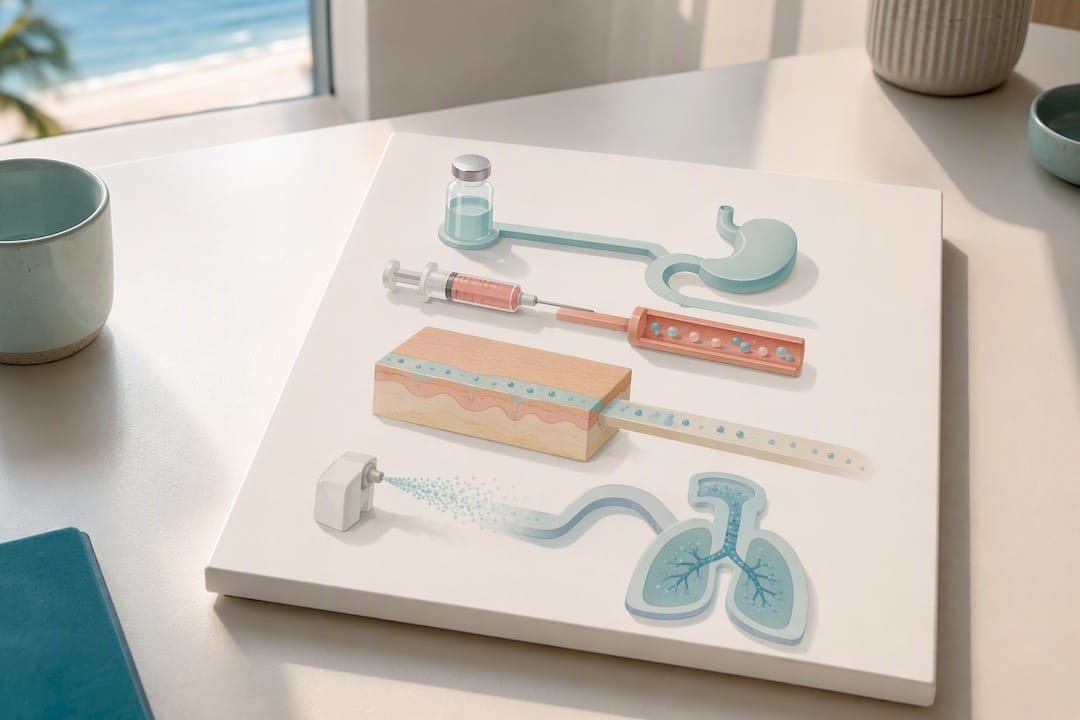 Illustration comparing sunscreen exposure routes