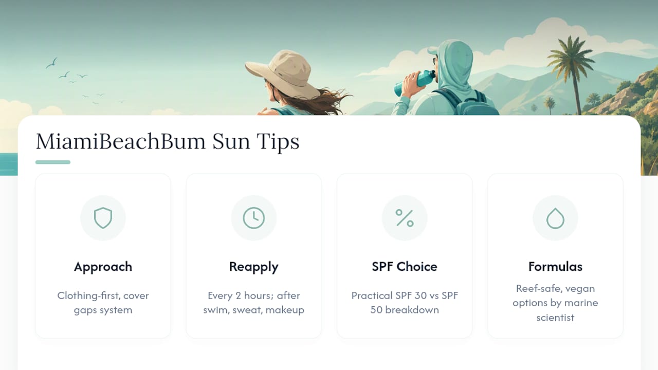 What Miami Beach Bum Knows About Sun Protection on the Trail — overview diagram