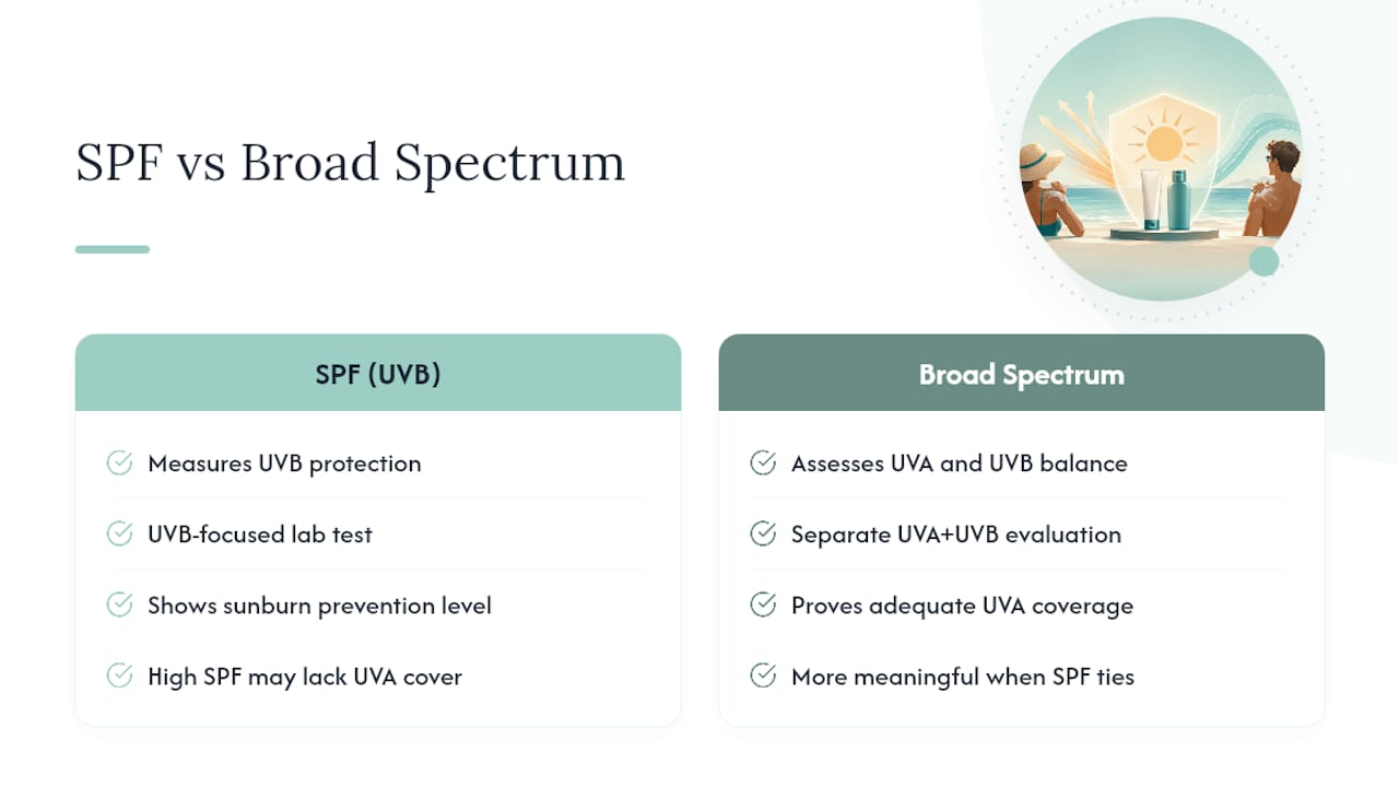 SPF and Broad Spectrum testing comparison
