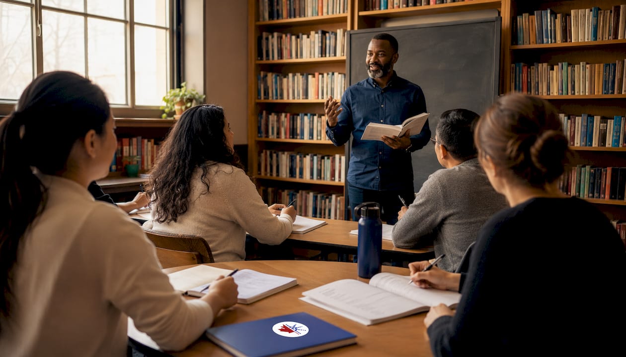 Teacher giving vocabulary instruction in classroom