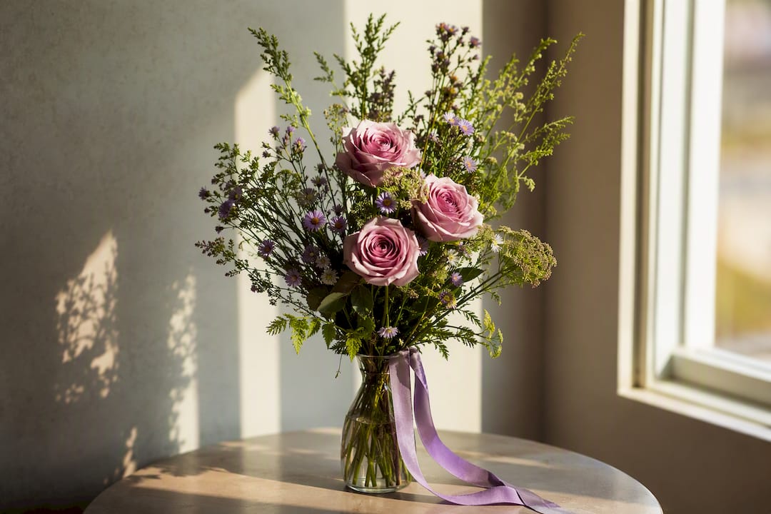 Bouquet showing 3:5:8 stem ratio