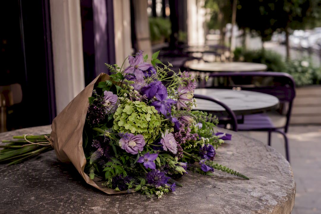 Fresh local florist flowers in seasonal bouquet