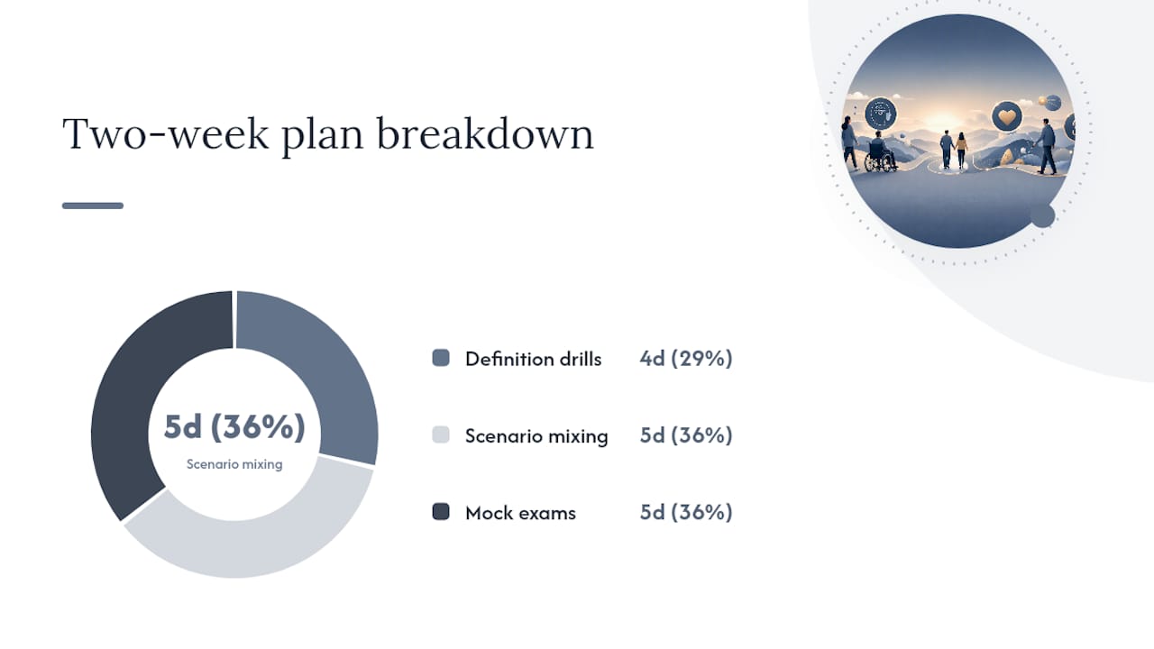 Turning definitions into exam-day reflexes with structured practice — overview diagram