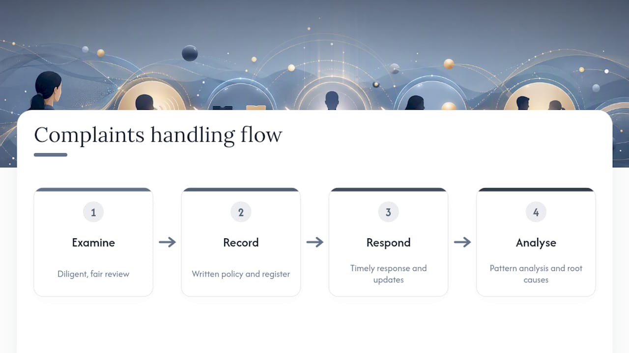 Diagram of complaint handling expectations by CCIR and CISRO