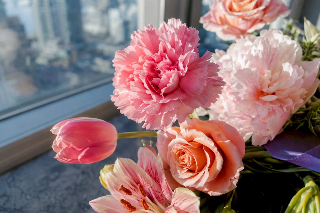 Cropped pastel flowers for Mother's Day