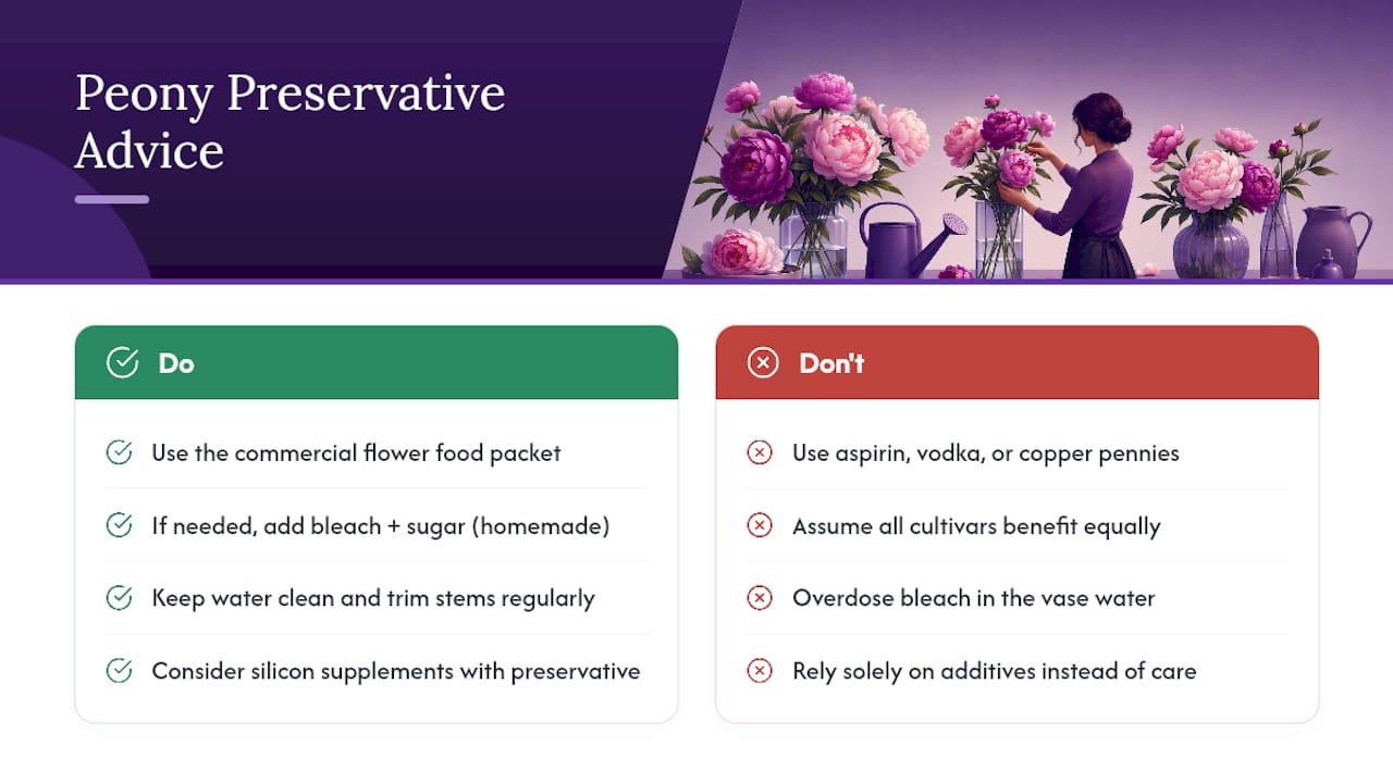 Do Peony Preservatives Actually Work? — overview diagram