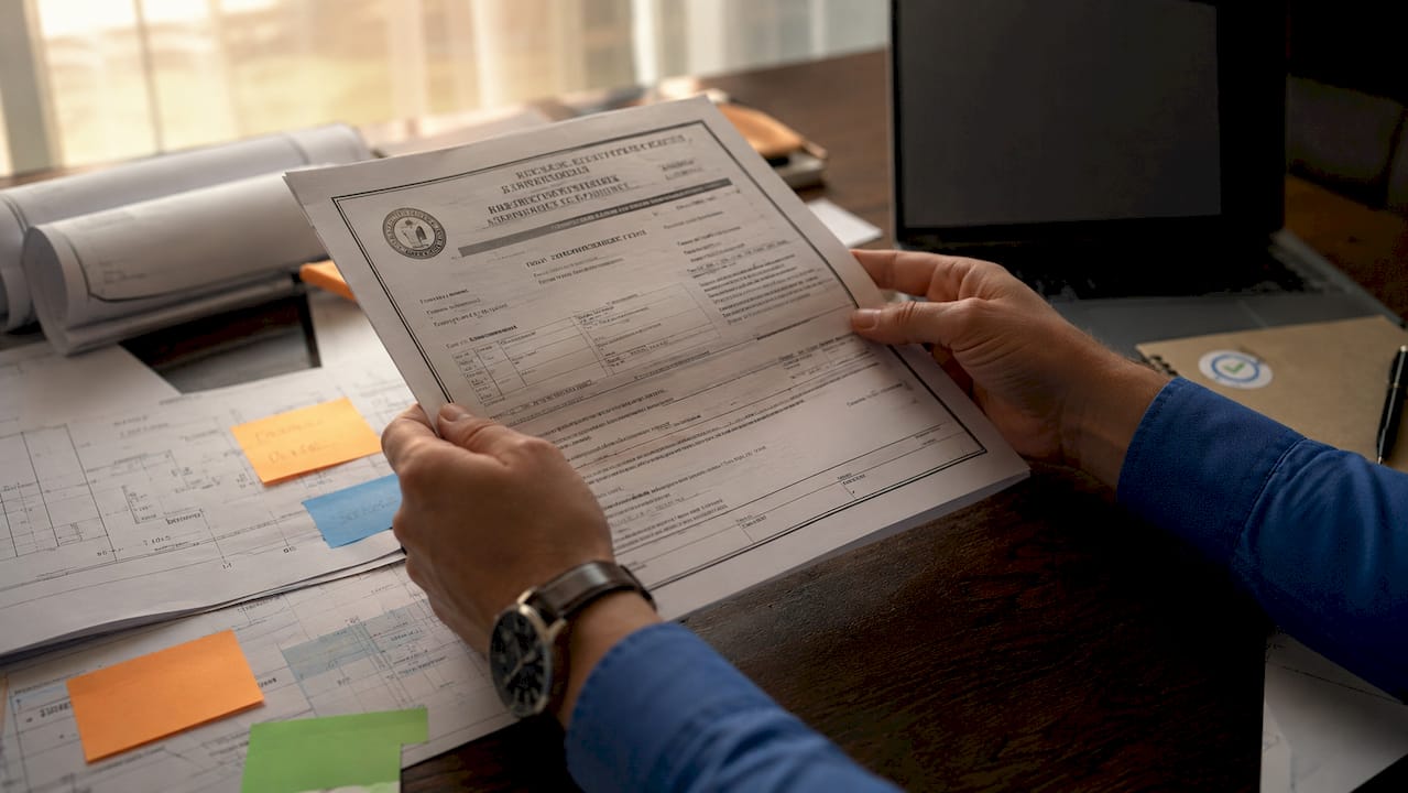 Hands holding Florida Product Approval certificate