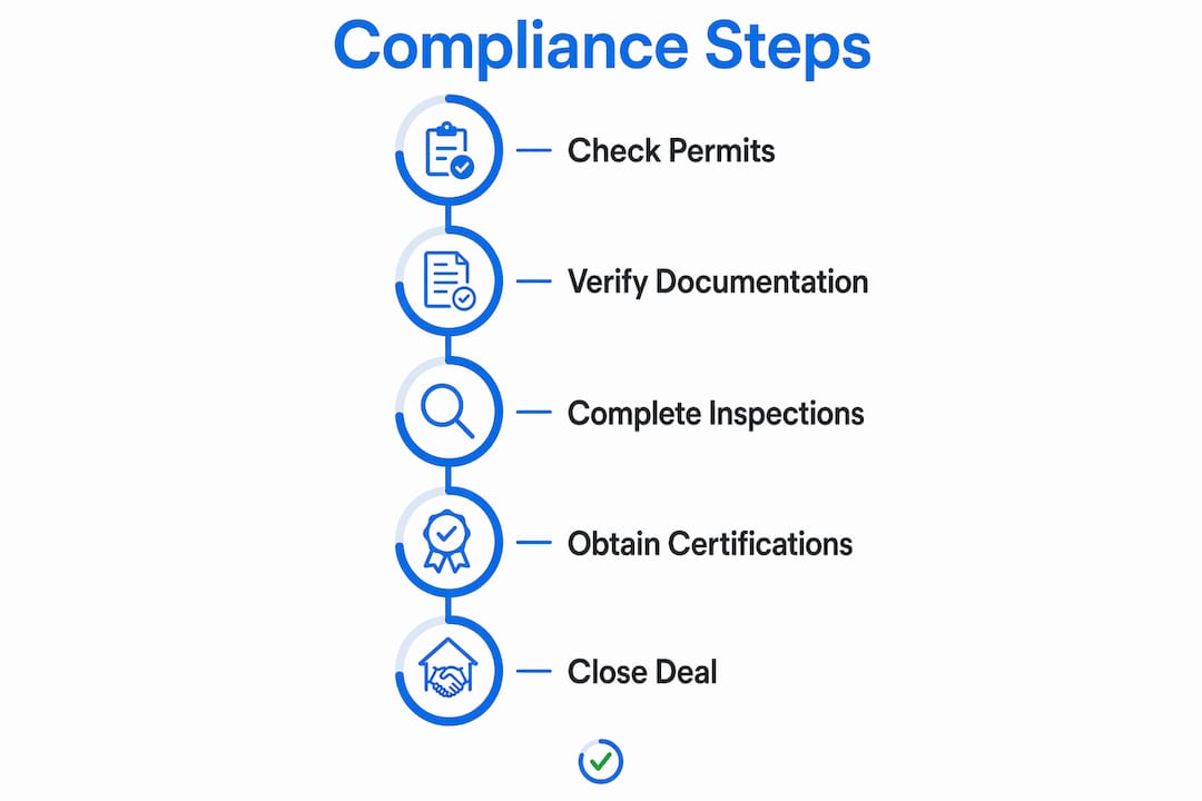 Infographic showing compliance steps in real estate deals