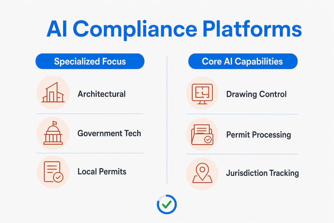 Infographic comparing AI compliance platform features